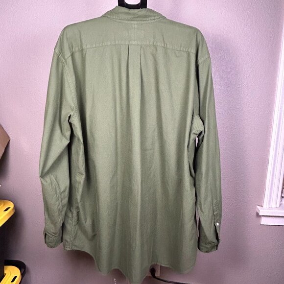 GUC Ralph Lauren Men's Size XXLT Green Button Down Orange Pony Logo Oxford Shirt - Picture 7 of 7
